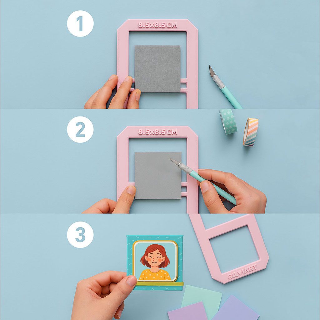 Guía de Encuadernación para Post-it Mediano | Herramienta de Scrapbooking
