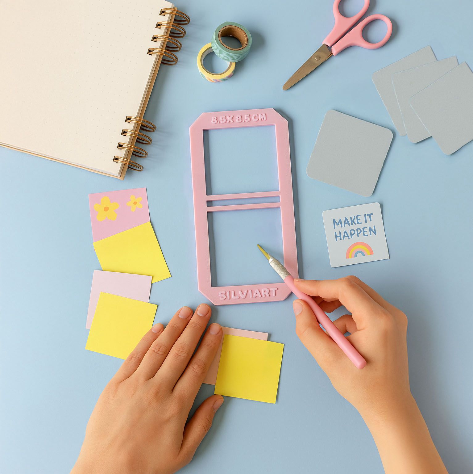 Guía de Encuadernación para Post-it Mediano | Herramienta de Scrapbooking